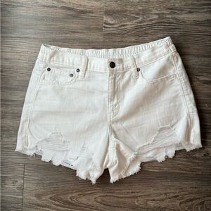 NWT- Aerie high rise white denim shorts